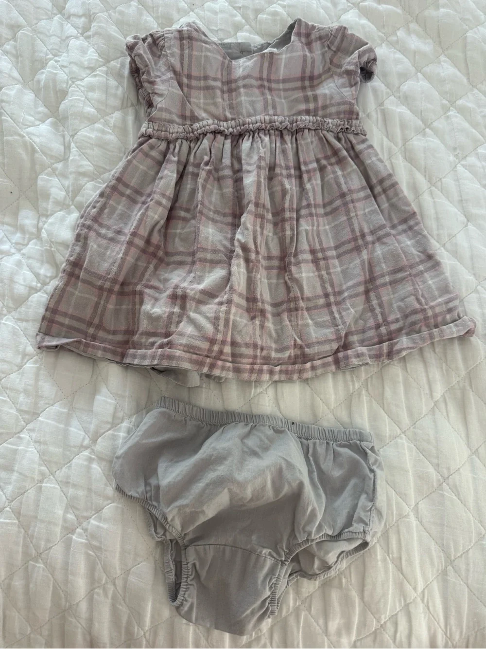 Girls Pink Plaid Dress with Matching Bloomers - GAP BABY
